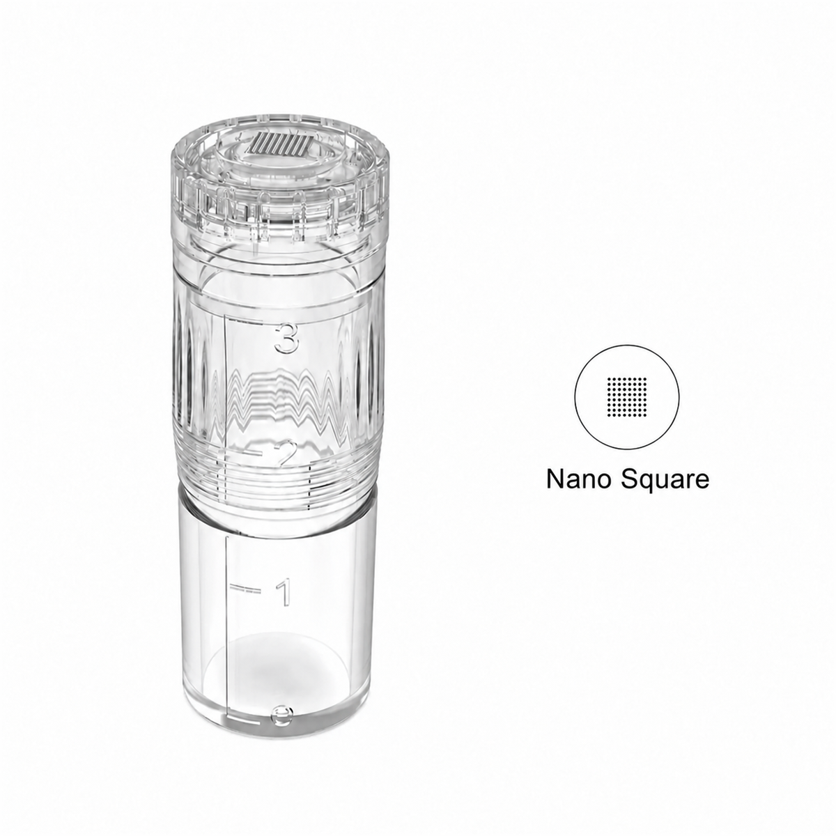מחסנית Nano Square חלופית ל־Hydra Pen H3/H5 עם מיכל ותרשים ראש מרובע