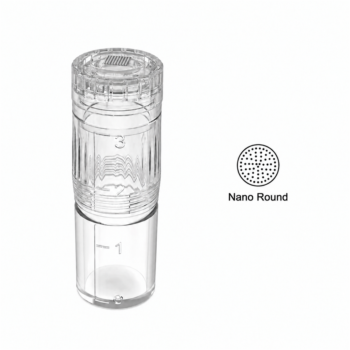 מחסנית Nano Round חלופית ל־Hydra Pen H3/H5 עם מיכל ותרשים ראש עגול